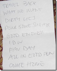 BessRogersSetList