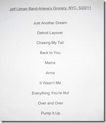 JeffLitmanSetList