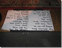 SetListTapedToStage