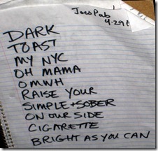 MikeAndRuthySetList